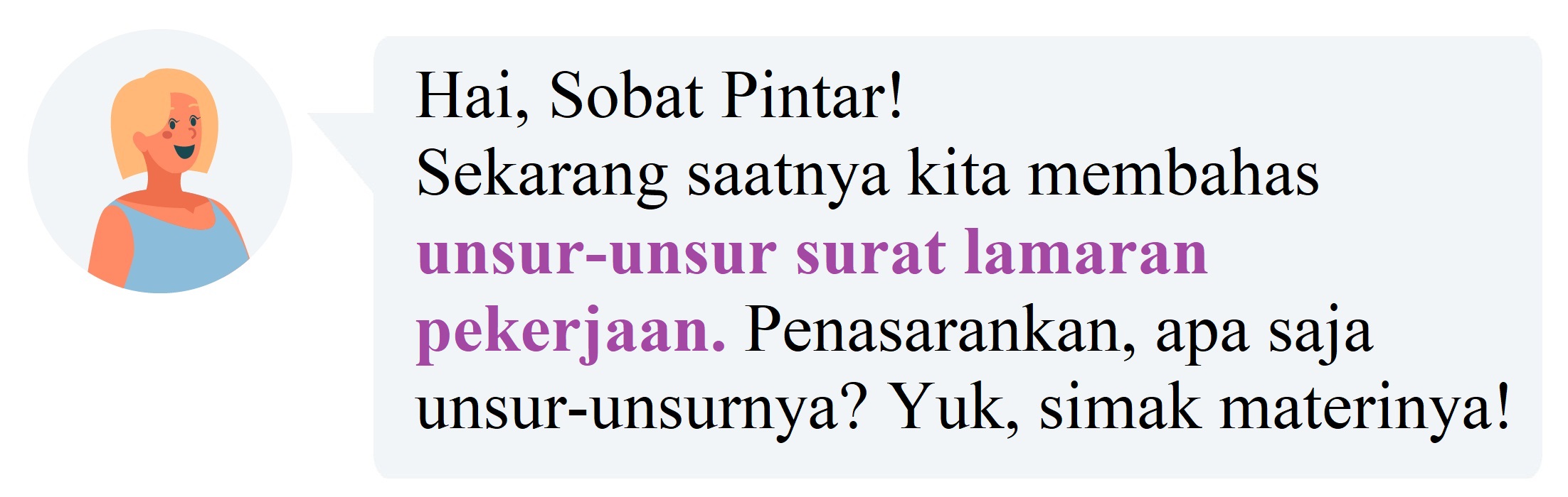 Materi Bahasa Indonesia (Wajib) - Surat Lamaran Pekerjaan Kelas 12 MIA ...