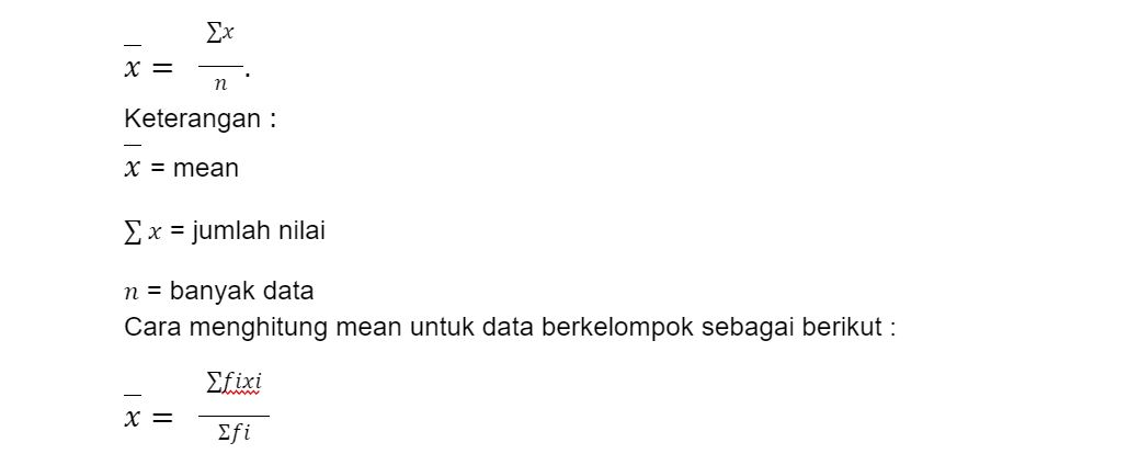 Memahami Mean, Median, Modus, Dan Cara Menghitungnya