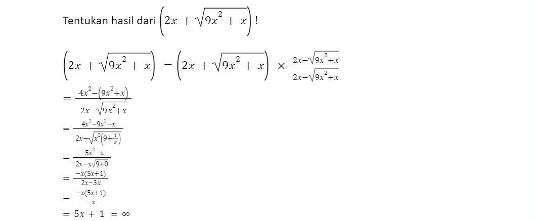 Memahami Limit Tak Hingga: Pengertian, Rumus, dan Contoh Soal